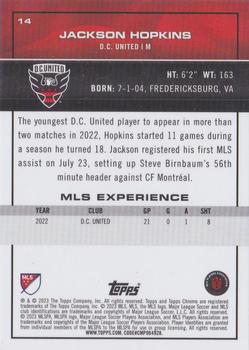 2023 Topps Chrome MLS - Speckle Refractor #14 Jackson Hopkins Back