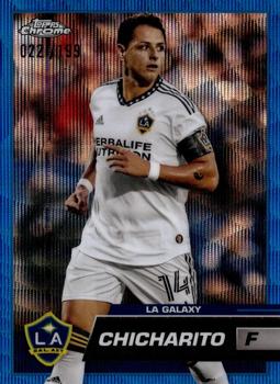 2023 Topps Chrome MLS - Blue Wave Refractor #77 Chicharito Front