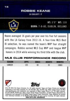 2023 Topps Chrome MLS - Aqua Lava Refractor #15 Robbie Keane Back