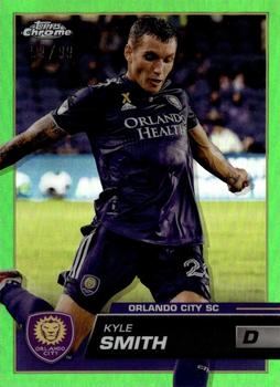 2023 Topps Chrome MLS - Neon Green Refractor #104 Kyle Smith Front
