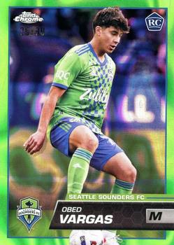 2023 Topps Chrome MLS - Neon Green Lava Refractor #108 Obed Vargas Front
