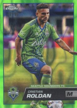 2023 Topps Chrome MLS - Neon Green Lava Refractor #124 Cristian Roldan Front