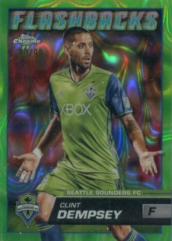 2023 Topps Chrome MLS - Neon Green Lava Refractor #157 Clint Dempsey Front