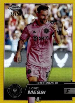 2023 Topps Chrome MLS - Gold Refractor #58 Lionel Messi Front