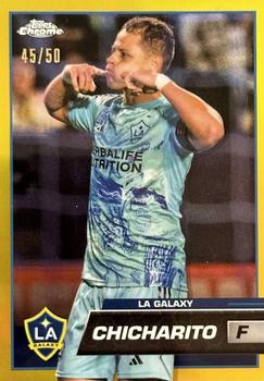2023 Topps Chrome MLS - Gold Refractor #77 Chicharito Front