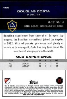 2023 Topps Chrome MLS - Red Refractor #166 Douglas Costa Back