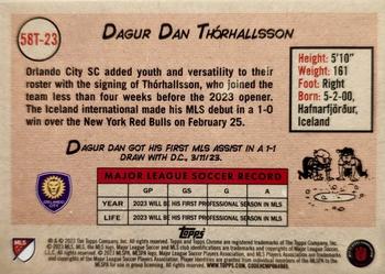 2023 Topps Chrome MLS - 1958 Topps Aqua Refractor #58T-23 Dagur Dan Thórhallsson Back
