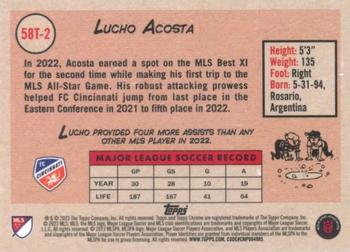 2023 Topps Chrome MLS - 1958 Topps Green Refractor #58T-2 Lucho Acosta Back