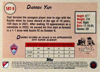 2023 Topps Chrome MLS - 1958 Topps SuperFractor #58T-9 Darren Yapi Back