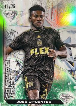 2023 Topps Chrome MLS - Derby Diamonds Green Refractor #DD-1 José Cifuentes Front