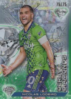 2023 Topps Chrome MLS - Derby Diamonds Green Refractor #DD-3 Nicolás Lodeiro Front