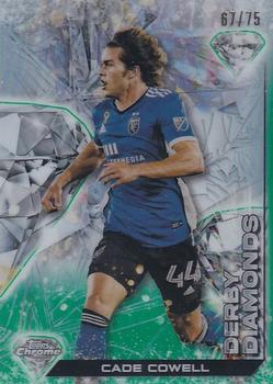 2023 Topps Chrome MLS - Derby Diamonds Green Refractor #DD-18 Cade Cowell Front