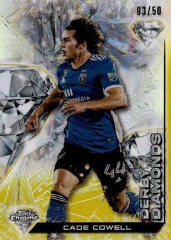2023 Topps Chrome MLS - Derby Diamonds Gold Refractor #DD-18 Cade Cowell Front