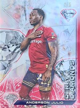 2023 Topps Chrome MLS - Derby Diamonds Red Refractor #DD-14 Anderson Julio Front