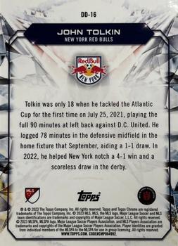 2023 Topps Chrome MLS - Derby Diamonds Red Refractor #DD-16 John Tolkin Back