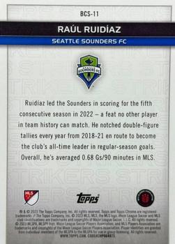 2023 Topps Chrome MLS - Big City Strikers Aqua Refractor #BCS-11 Raúl Ruidíaz Back