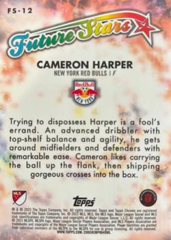 2023 Topps Chrome MLS - Future Stars Gold Refractor #FS-12 Cameron Harper Back