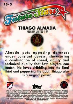2023 Topps Chrome MLS - Future Stars Orange Refractor #FS-5 Thiago Almada Back