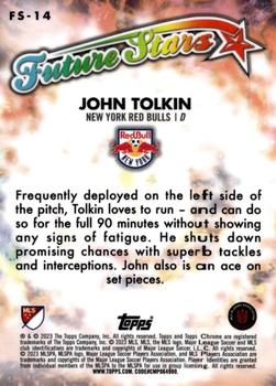2023 Topps Chrome MLS - Future Stars Orange Refractor #FS-14 John Tolkin Back