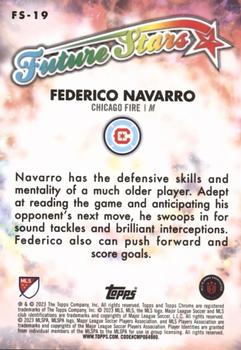 2023 Topps Chrome MLS - Future Stars Orange Refractor #FS-19 Federico Navarro Back