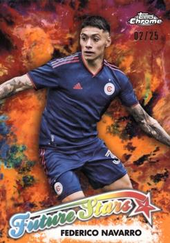 2023 Topps Chrome MLS - Future Stars Orange Refractor #FS-19 Federico Navarro Front