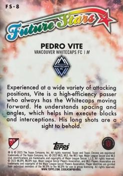 2023 Topps Chrome MLS - Future Stars Red Refractor #FS-8 Pedro Vite Back