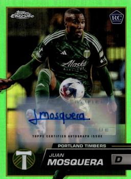 2023 Topps Chrome MLS - Autographs Neon Green Refractor #190 Juan Mosquera Front