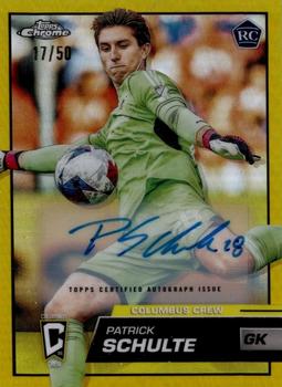 2023 Topps Chrome MLS - Autographs Gold Refractor #137 Patrick Schulte Front