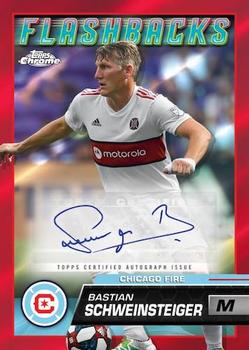 2023 Topps Chrome MLS - Autographs Red Refractor #155 Bastian Schweinsteiger Front