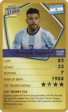 2018 Top Trumps World Football Stars #NNO Sergio Aguero Front