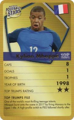 2018 Top Trumps World Football Stars #NNO Kylian Mbappe Front