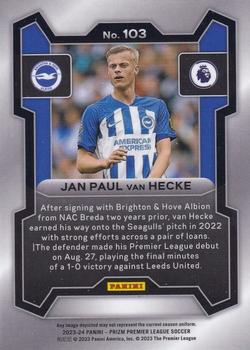 2023-24 Panini Prizm Premier League #103 Jan Paul van Hecke Back