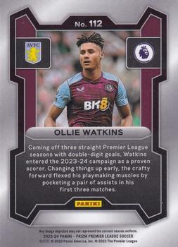 2023-24 Panini Prizm Premier League #112 Ollie Watkins Back