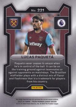2023-24 Panini Prizm Premier League #221 Lucas Paquetá Back