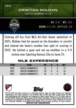 2023 Topps Chrome MLS - Pink X-Fractor #124 Cristian Roldan Back