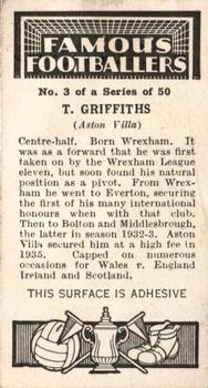 1936 Godfrey Phillips Famous Footballers #3 Thomas Griffiths Back