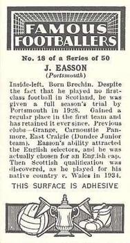 1936 Godfrey Phillips Famous Footballers #18 James Easson Back