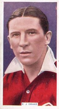 1936 Godfrey Phillips Famous Footballers #31 Edward Joseph Drake Front