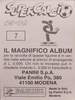 1995-96 Panini Supercalcio Stickers #7 Juventus Back