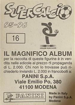 1995-96 Panini Supercalcio Stickers #16 Torino Back