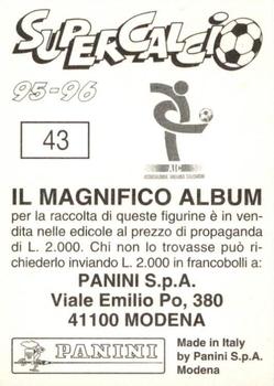 1995-96 Panini Supercalcio Stickers #43 Raffaele Sergio Back