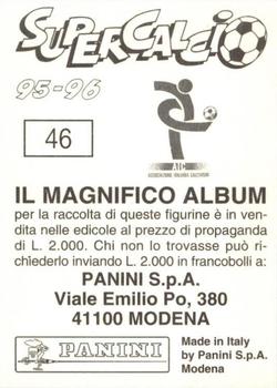 1995-96 Panini Supercalcio Stickers #46 David Balleri Back