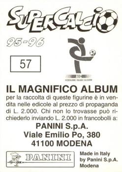1995-96 Panini Supercalcio Stickers #57 Massimo Tarantino Back