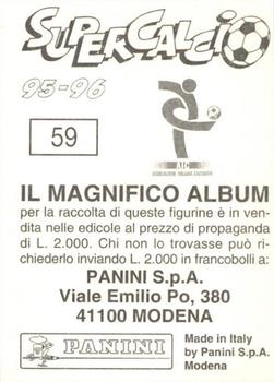 1995-96 Panini Supercalcio Stickers #59 Giovanni Bia Back