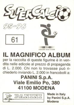 1995-96 Panini Supercalcio Stickers #61 Aldo Firicano Back