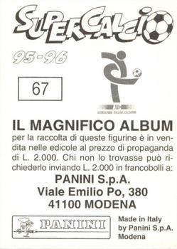 1995-96 Panini Supercalcio Stickers #67 Pasquale Padalino Back