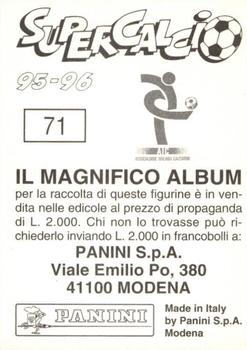 1995-96 Panini Supercalcio Stickers #71 Lorenzo Amoruso Back