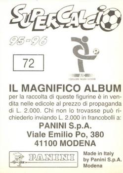 1995-96 Panini Supercalcio Stickers #72 Luigi Apolloni Back