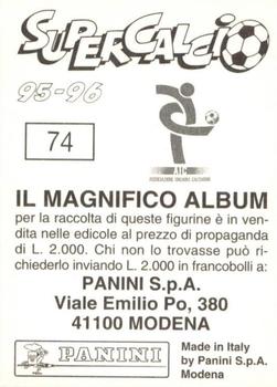 1995-96 Panini Supercalcio Stickers #74 Francesco Colonnese Back