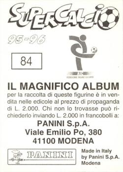1995-96 Panini Supercalcio Stickers #84 Dino Baggio Back
